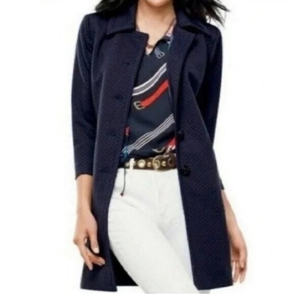 CAbi Two Piece Matching Set Jacket and Pants Navy Dot Print Women's Small - Picture 4 of 15